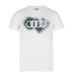 Pánske tričko Audi kruhy biele