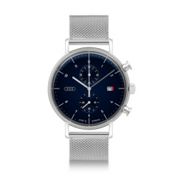 Audi chronograf hodinky modrá/strieborná