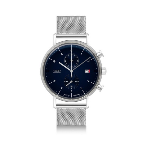 Audi chronograf hodinky modrá/strieborná