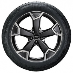 Audi Q3/Q3SB kompletné zimné kolesá 5 ramenný Secare dizajn 7 x 19" ET 43 matné čierne